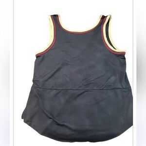 FP Movement Blue Sleeveless Tank Top with Purple Cream Accents Low Back